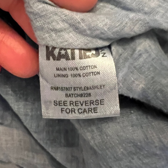 KATIE J NYC Junior Ashley Stonewash Skirt Blue Denim Wash Ruffle Tiered Skirt - Picture 4 of 4